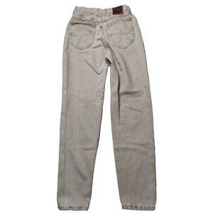 VTG LEE RIVETED‎ Women 8 Medium Cotton Made In USA Tan Wash Mom Jeans